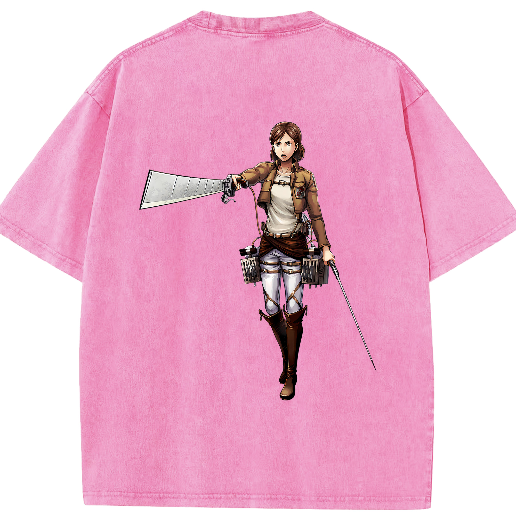 （画像用） 進撃の巨人 Attack on Titan 綿100% ヴィンテージ風 半袖Tシャツ（背面プリント）